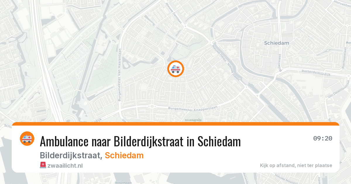 Ambulance naar Bilderdijkstraat in Schiedam — 5 jul 2026