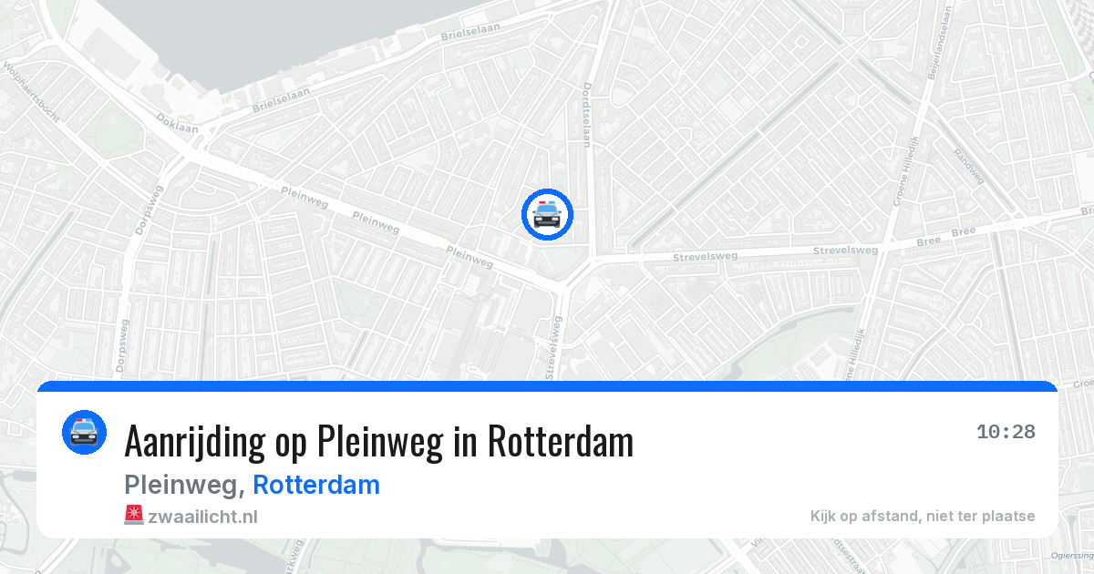 Aanrijding op Pleinweg in Rotterdam — 8 aug 2026