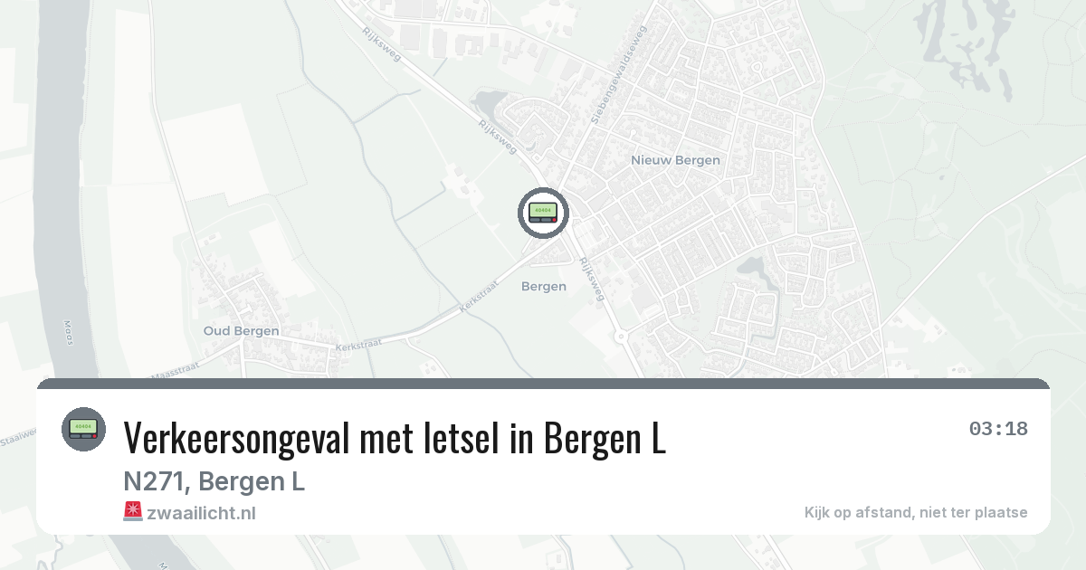 Verkeersongeval met letsel in Bergen L — 28 jun 2026