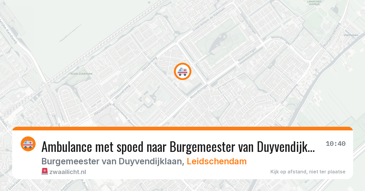 Ambulance met spoed naar Burgemeester van Duyvendijklaan in Leidschendam — 25 jan 2026