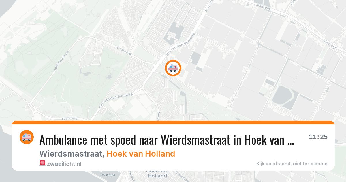Ambulance met spoed naar Wierdsmastraat in Hoek van Holland — 1 apr 2026