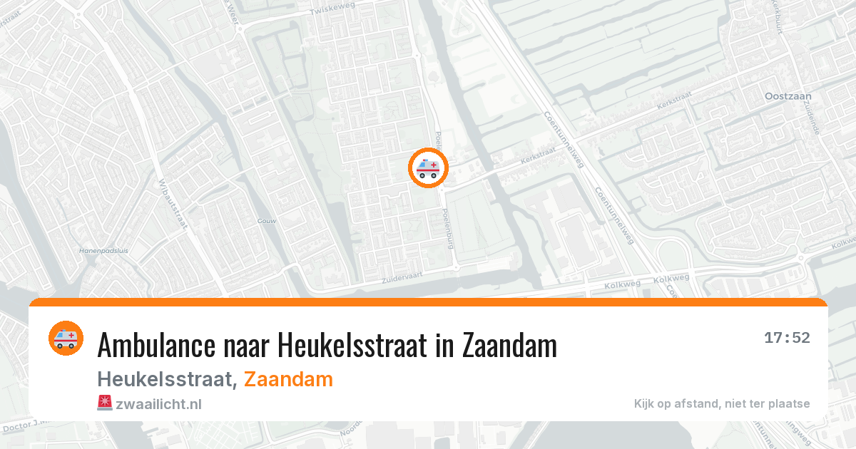Ambulance naar Heukelsstraat in Zaandam — 20 apr 2026