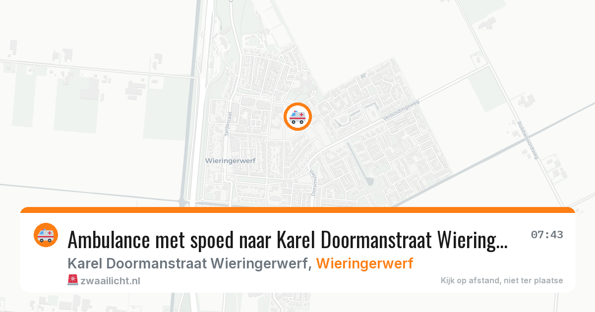 Ambulance met spoed naar Karel Doormanstraat Wieringerwerf in Wieringerwerf — 21 jan 2026