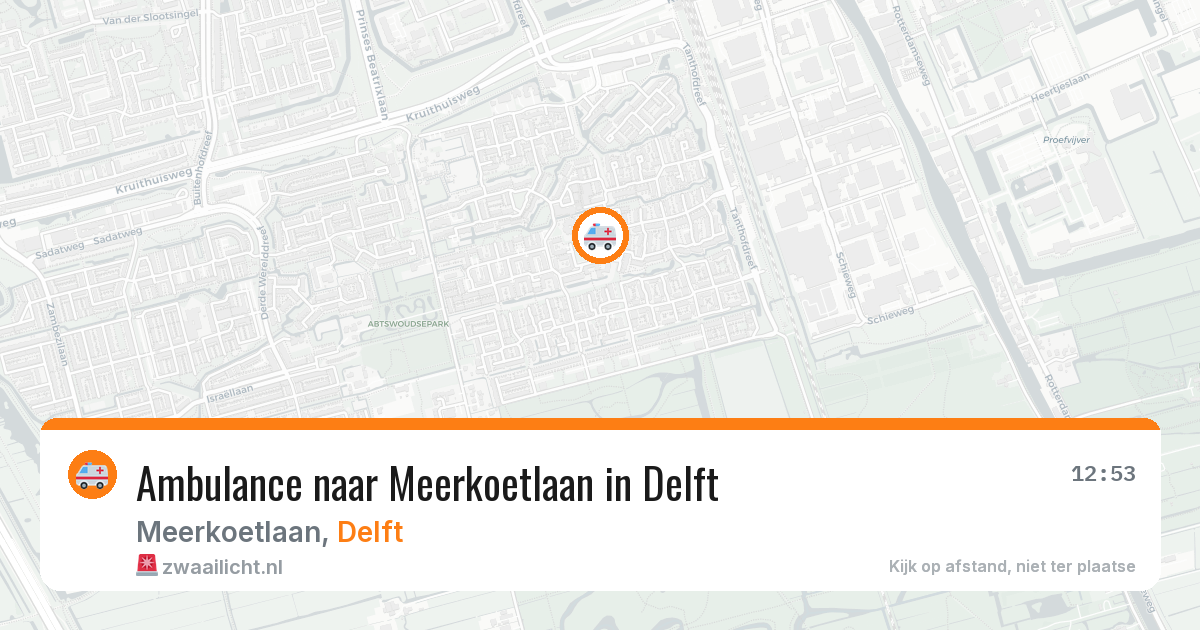 Ambulance naar Meerkoetlaan in Delft — 16 jun 2026