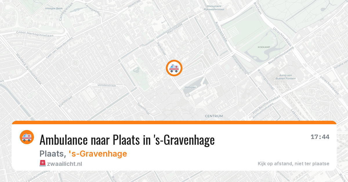 Ambulance naar Plaats in 's-Gravenhage — 1 jun 2026