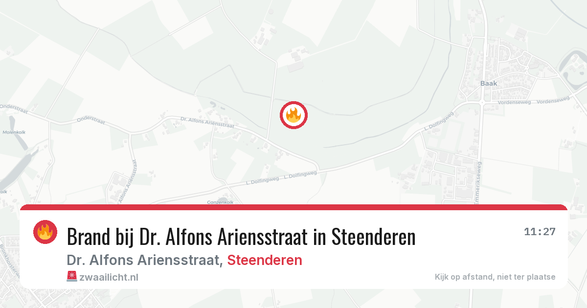 Brand bij Dr. Alfons Ariensstraat in Steenderen — 26 jul 2026