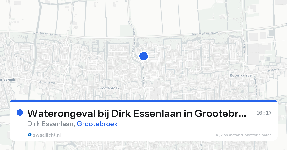 Waterongeval bij Dirk Essenlaan in Grootebroek — 15 aug 2026