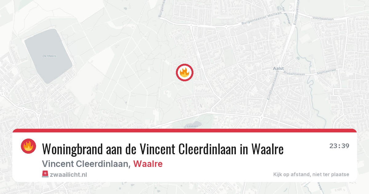 Woningbrand aan de Vincent Cleerdinlaan in Waalre — 3 feb 2026
