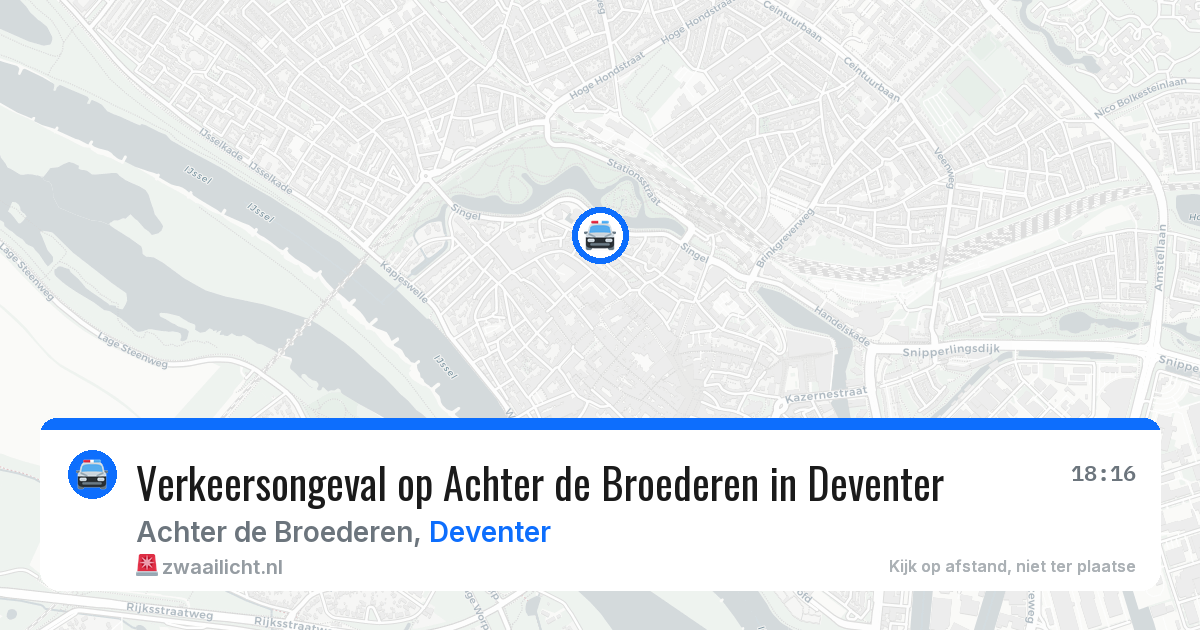 Verkeersongeval op Achter de Broederen in Deventer — 12 mei 2026