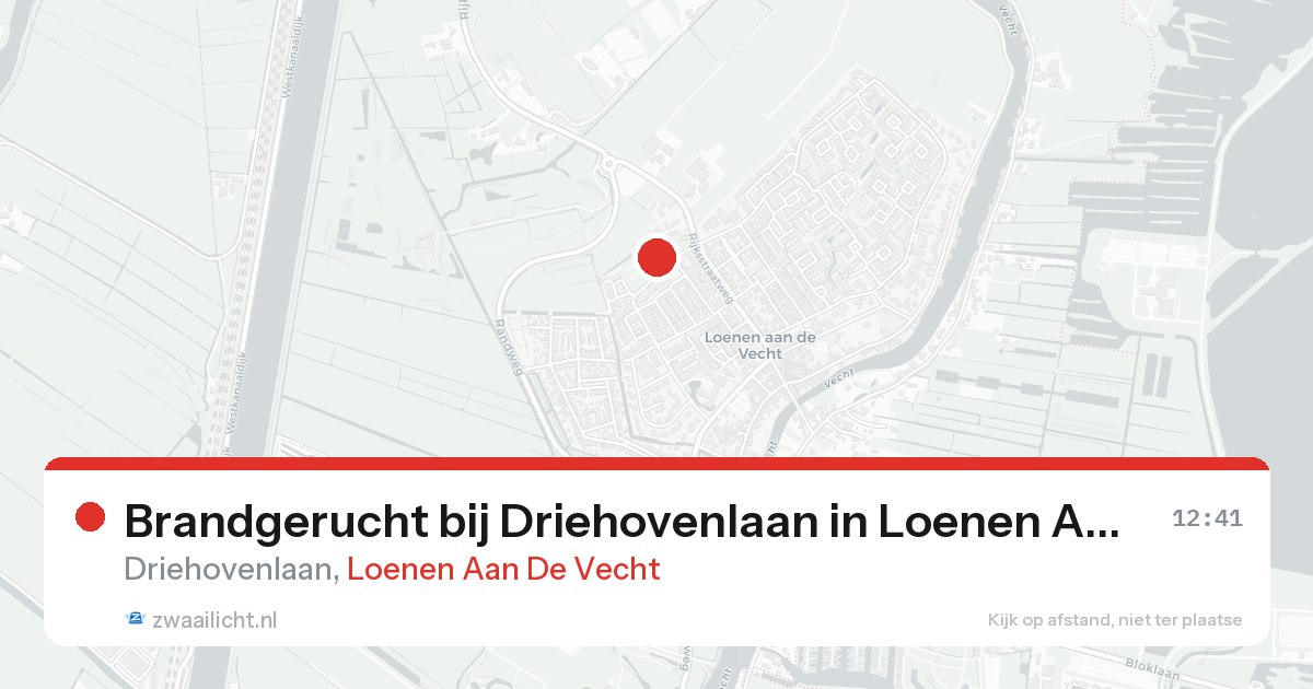 Brandgerucht bij Driehovenlaan in Loenen Aan De Vecht — 20 aug 2026
