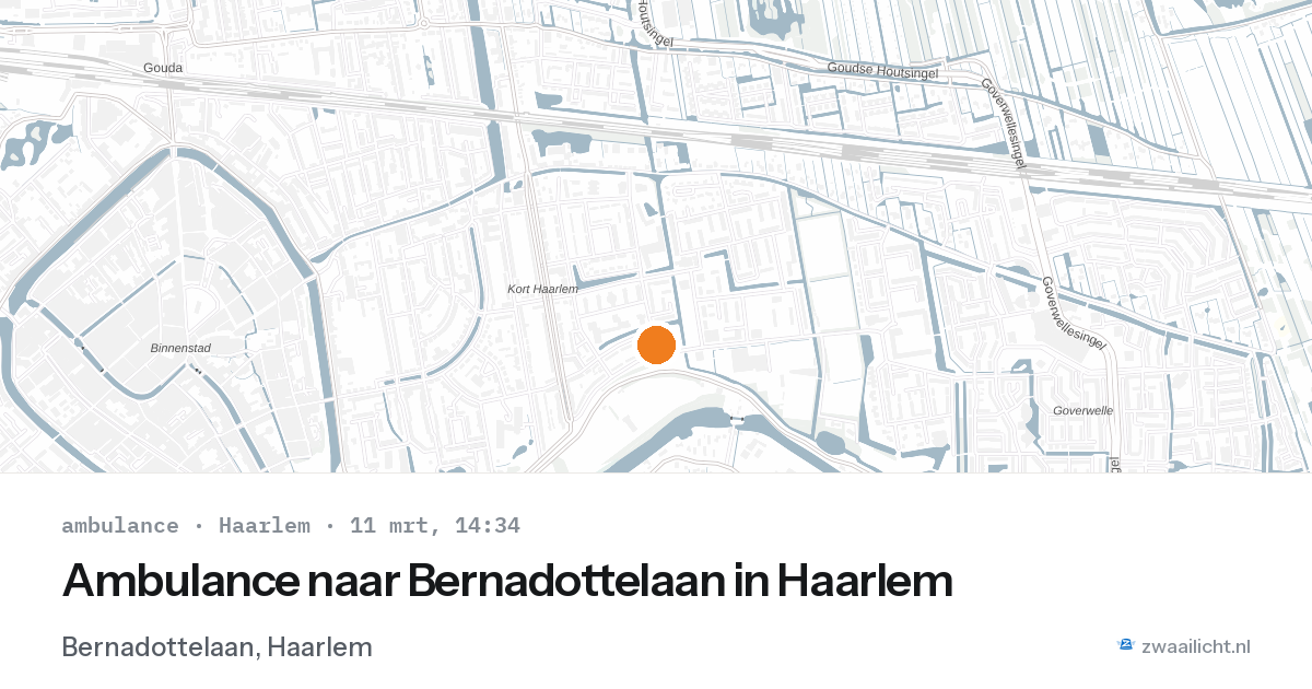 Ambulance naar Bernadottelaan in Haarlem — 11 mrt 2026