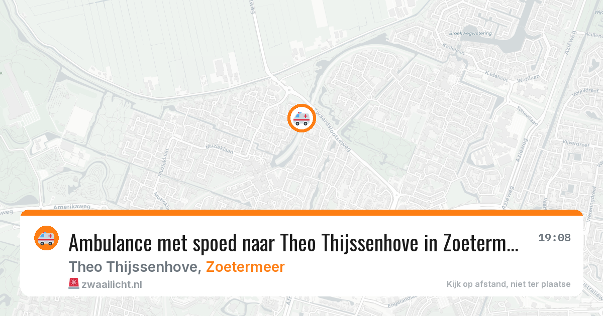 Ambulance met spoed naar Theo Thijssenhove in Zoetermeer — 12 aug 2026