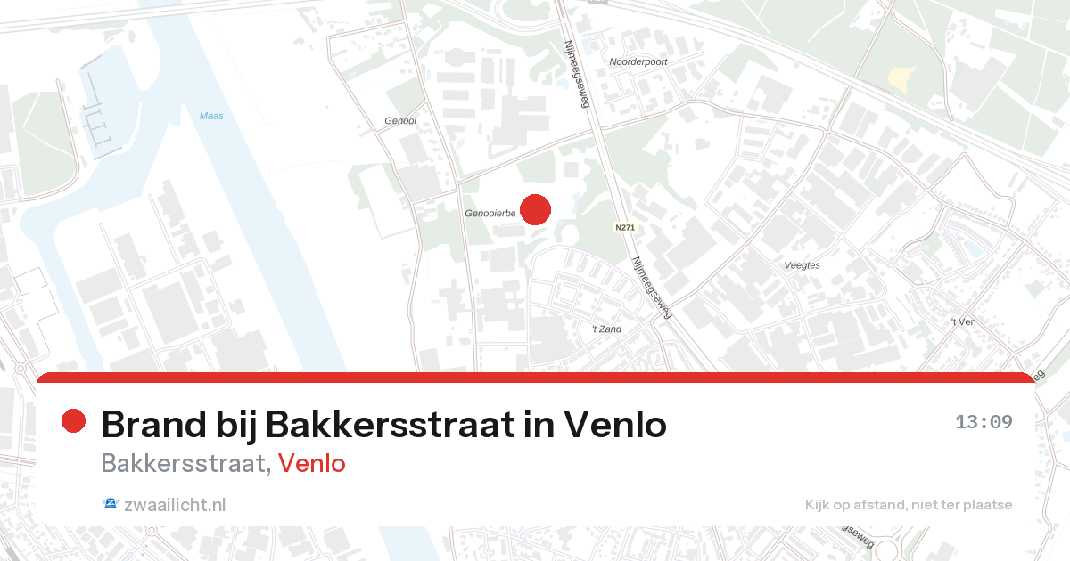 Brand bij Bakkersstraat in Venlo — 10 aug 2026
