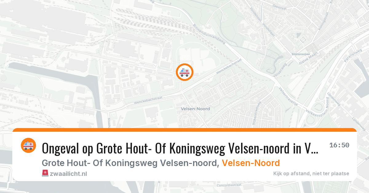 Ongeval op Grote Hout- Of Koningsweg Velsen-noord in Velsen-Noord — 4 jul 2026
