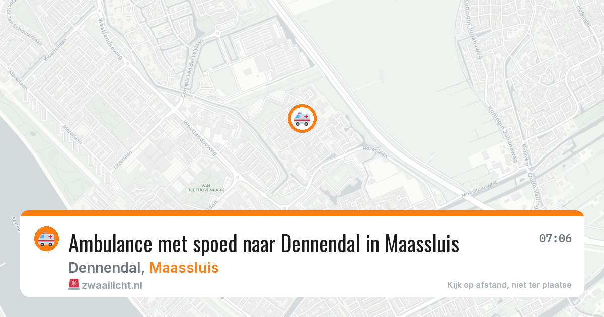 Ambulance met spoed naar Dennendal in Maassluis — 21 apr 2026