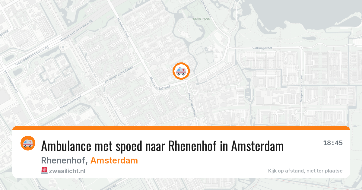 Ambulance met spoed naar Rhenenhof in Amsterdam — 21 mrt 2026