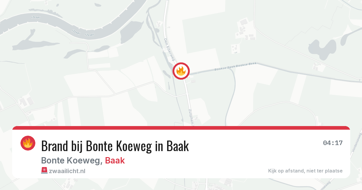 Brand bij Bonte Koeweg in Baak — 28 jun 2026