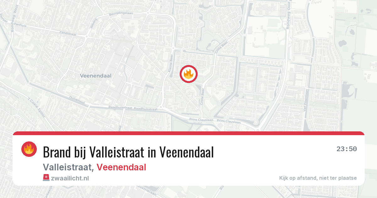 Brand bij Valleistraat in Veenendaal — 22 mrt 2026