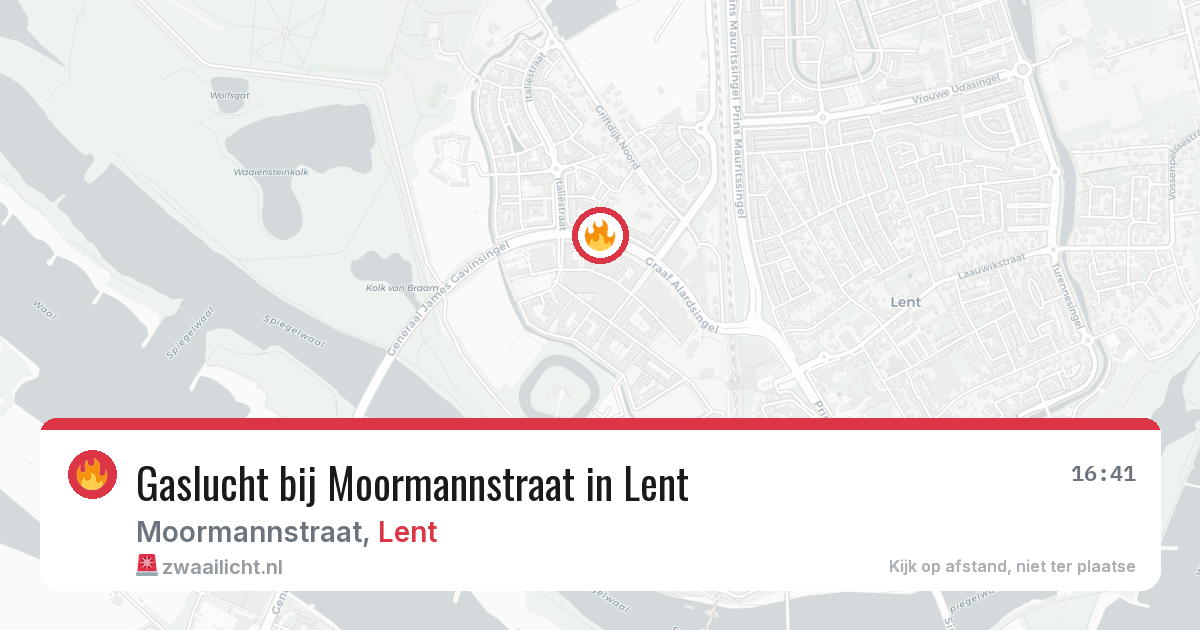 Gaslucht bij Moormannstraat in Lent — 3 aug 2026