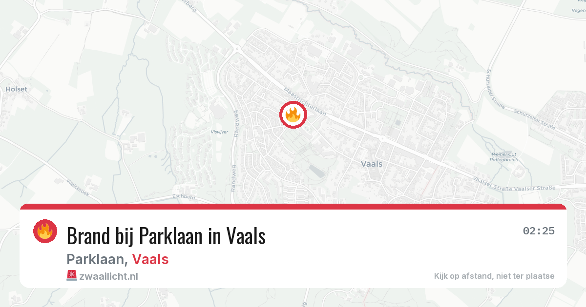 Brand bij Parklaan in Vaals — 15 mei 2026