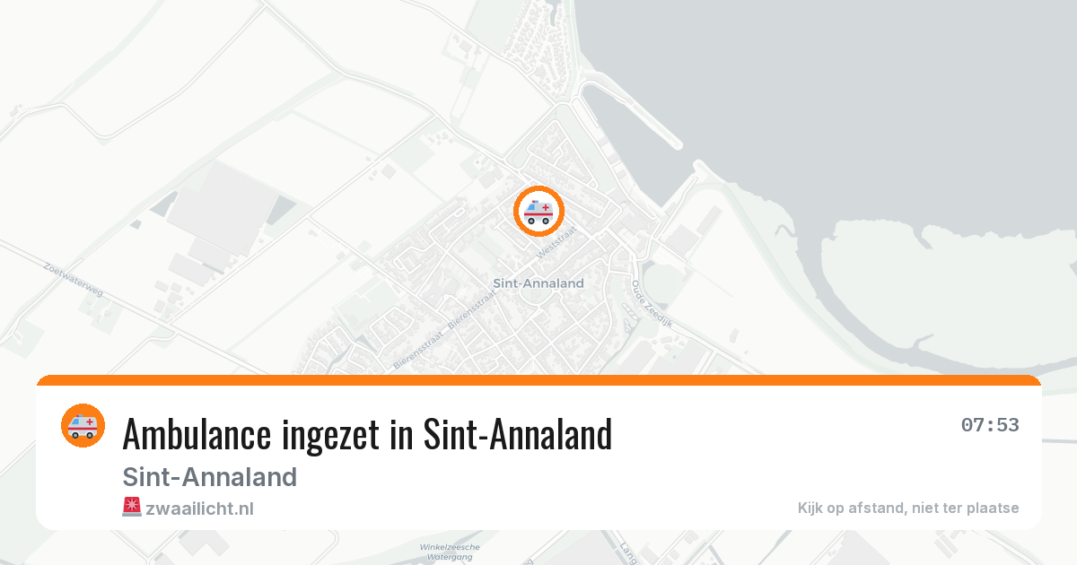 Ambulance ingezet in Sint-Annaland — 25 mei 2026