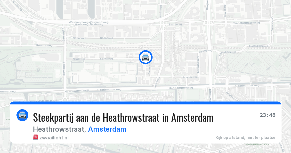Steekpartij aan de Heathrowstraat in Amsterdam — 29 mrt 2026