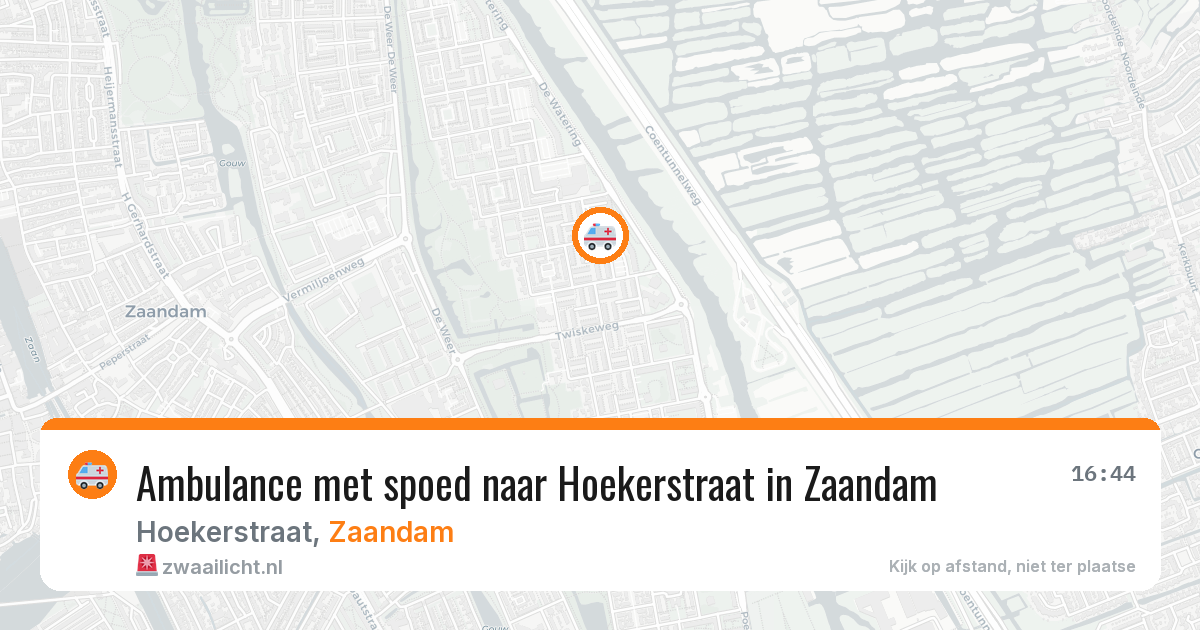 Ambulance met spoed naar Hoekerstraat in Zaandam — 29 mrt 2026