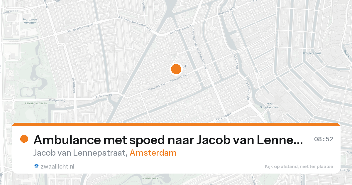 Ambulance met spoed naar Jacob van Lennepstraat in Amsterdam — 17 aug 2026