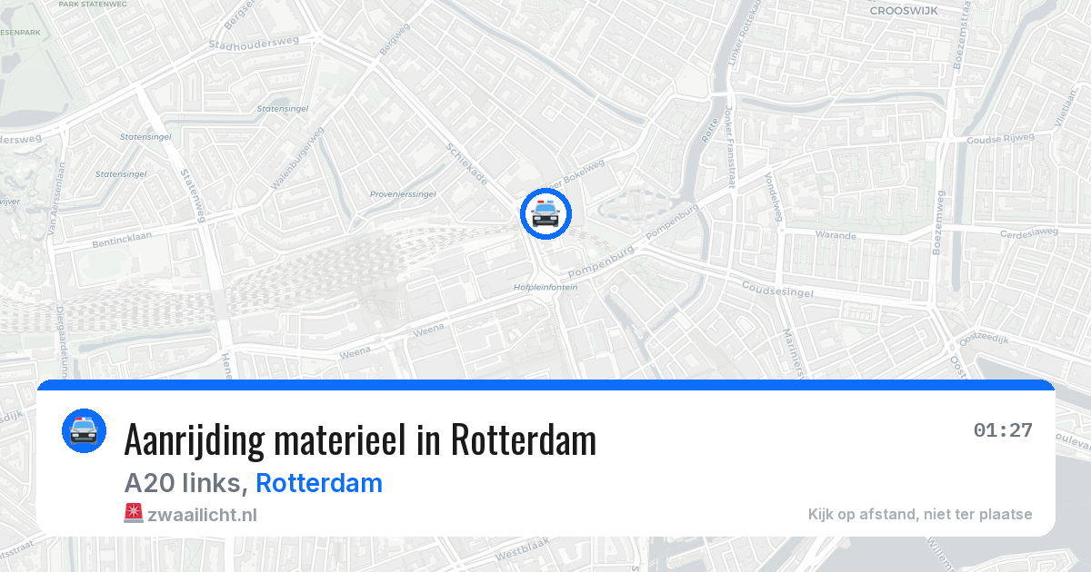 Aanrijding materieel in Rotterdam — 23 jun 2026
