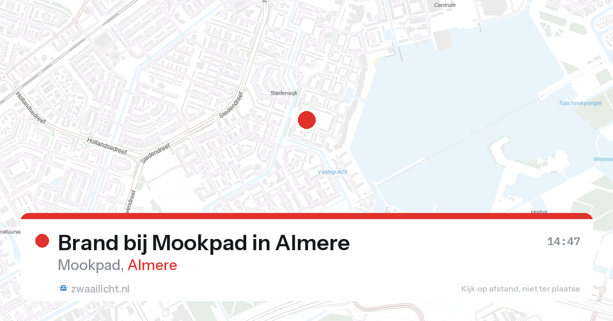Brand bij Mookpad in Almere — 25 jun 2026