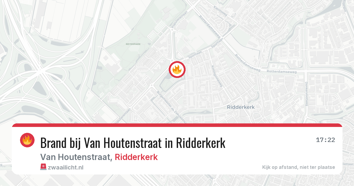 Brand bij Van Houtenstraat in Ridderkerk — 2 jul 2026
