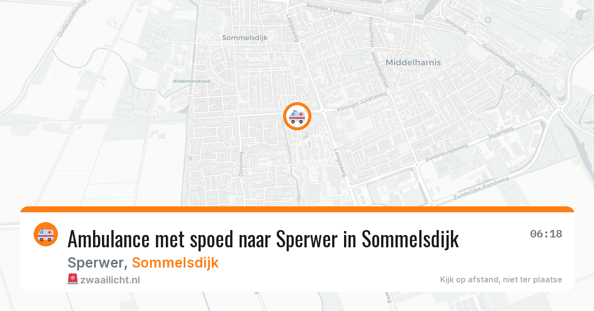 Ambulance met spoed naar Sperwer in Sommelsdijk — 12 aug 2026