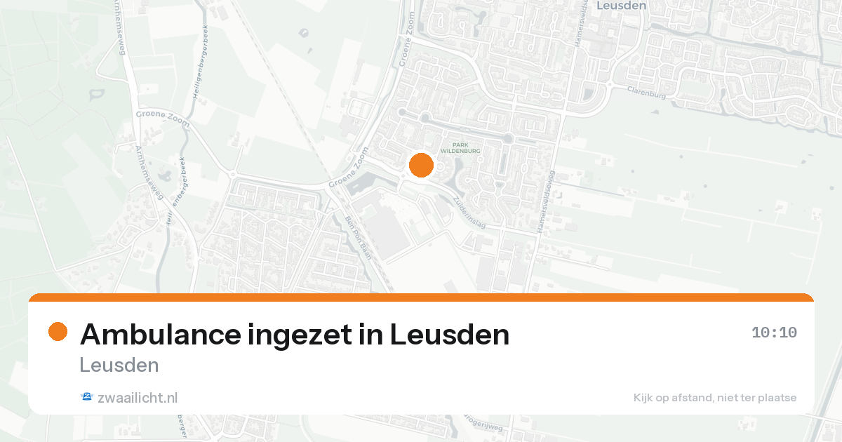 Ambulance ingezet in Leusden — 17 aug 2026