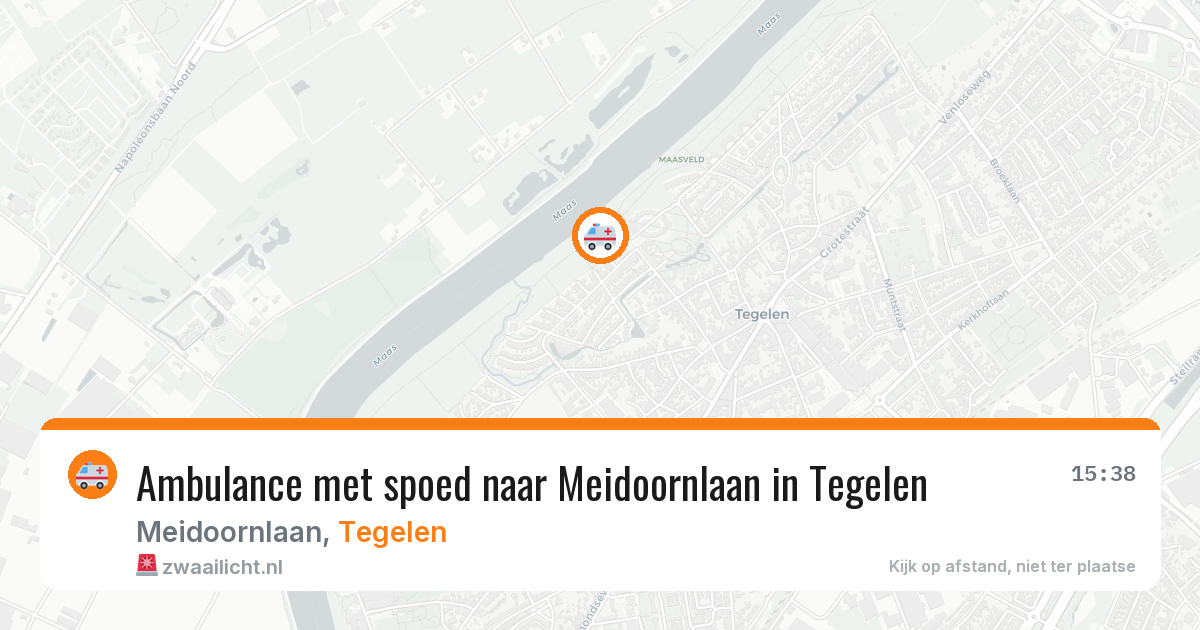 Ambulance met spoed naar Meidoornlaan in Tegelen — 30 jul 2026