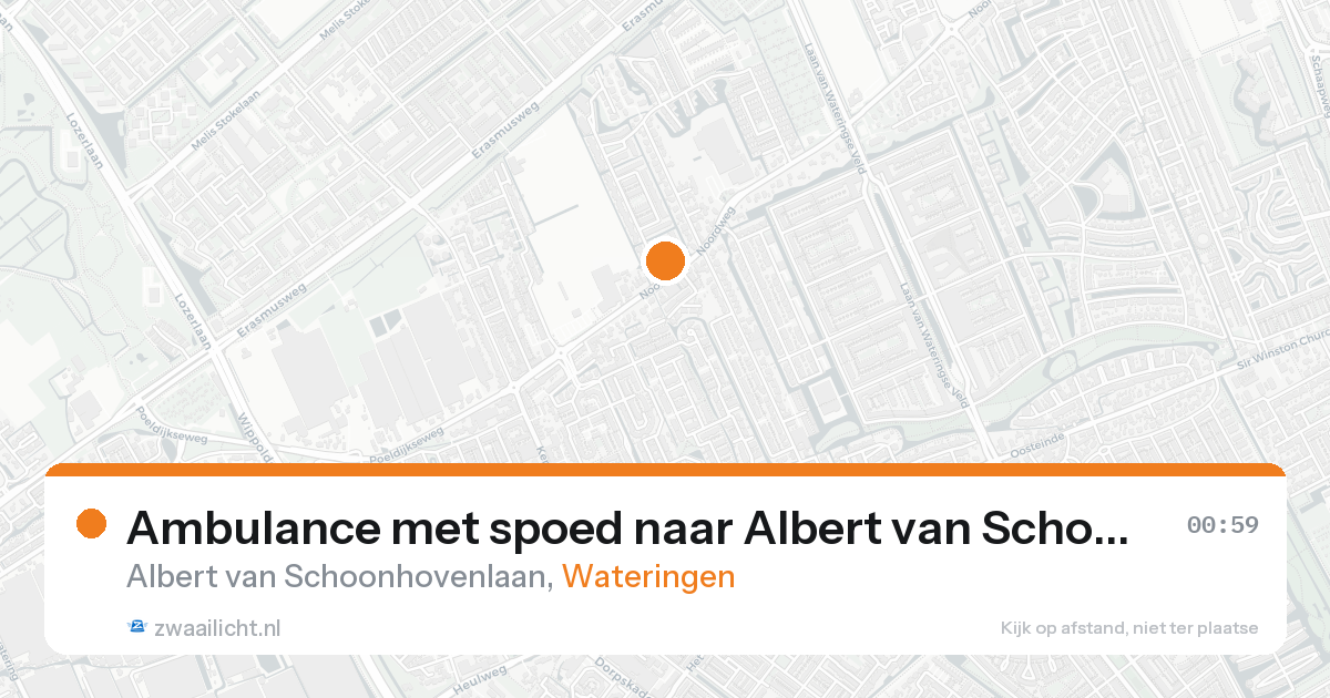 Ambulance met spoed naar Albert van Schoonhovenlaan in Wateringen — 20 aug 2026