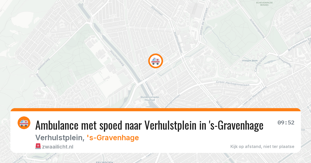 Ambulance met spoed naar Verhulstplein in 's-Gravenhage — 14 mei 2026
