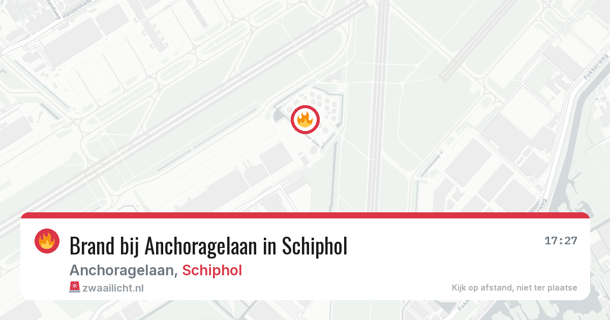 Brand bij Anchoragelaan in Schiphol — 31 jul 2026