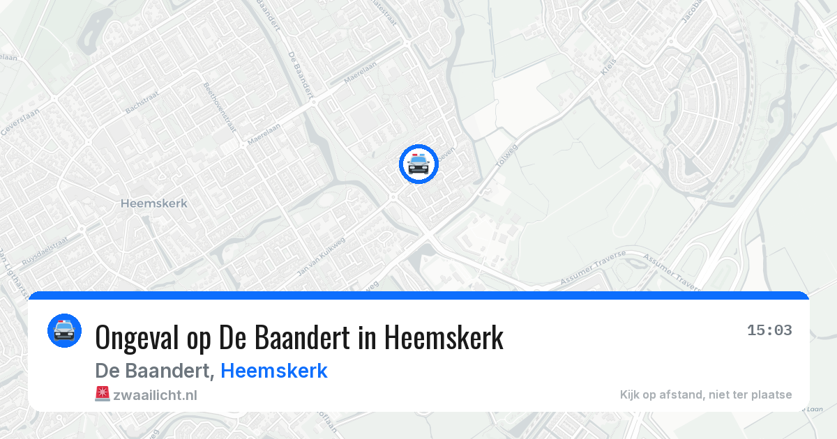 Ongeval op De Baandert in Heemskerk — 11 jun 2026
