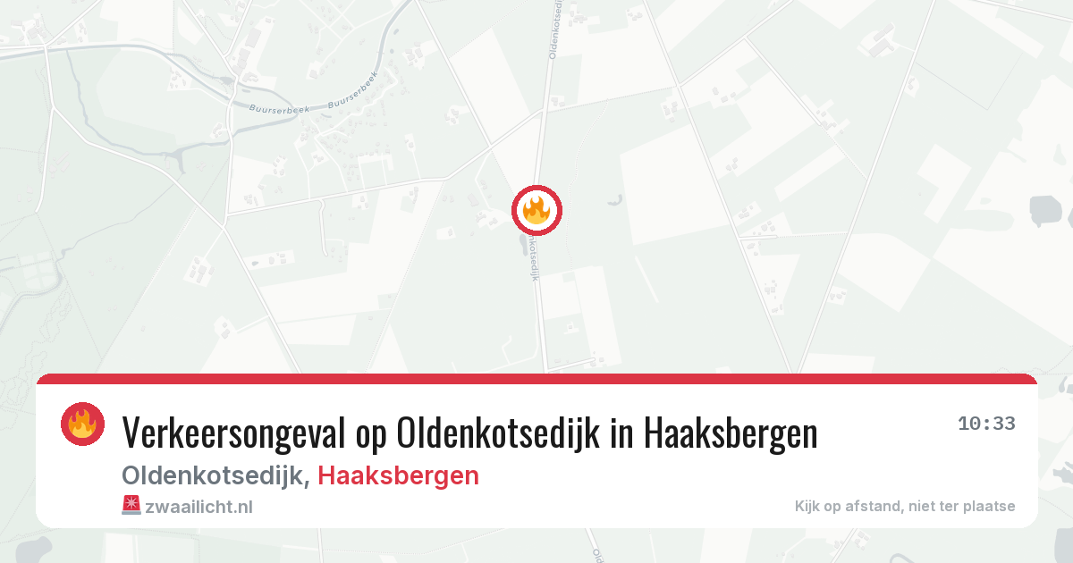 Verkeersongeval op Oldenkotsedijk in Haaksbergen — 7 aug 2026