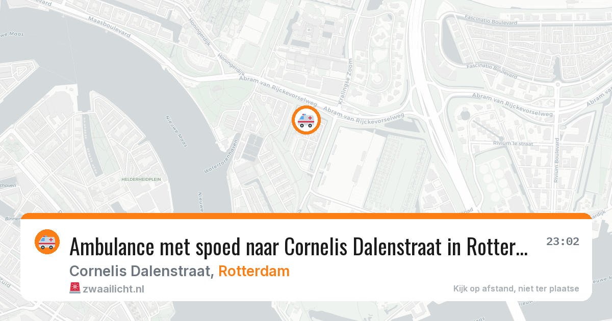 Ambulance met spoed naar Cornelis Dalenstraat in Rotterdam — 9 jun 2026