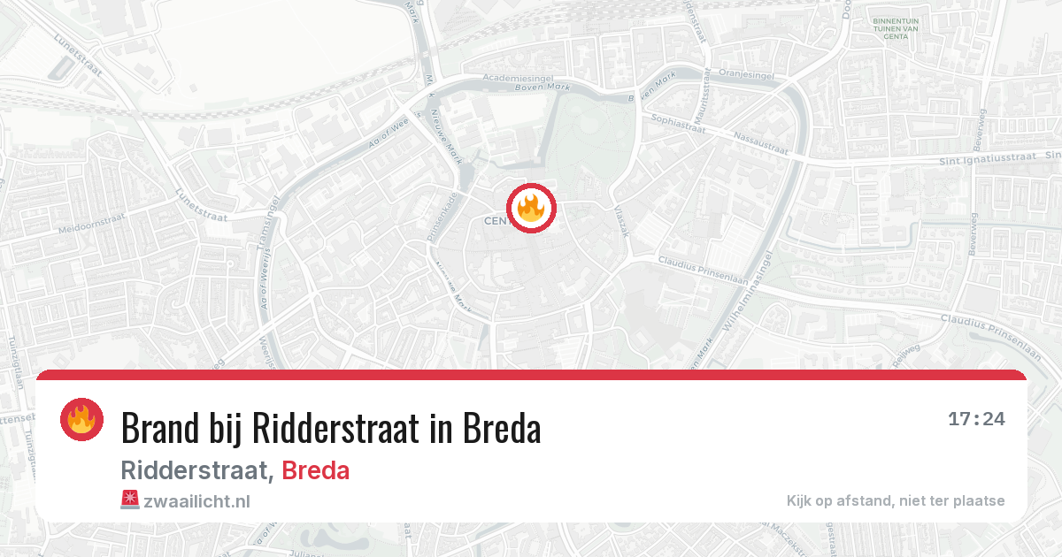 Brand bij Ridderstraat in Breda — 29 jun 2026