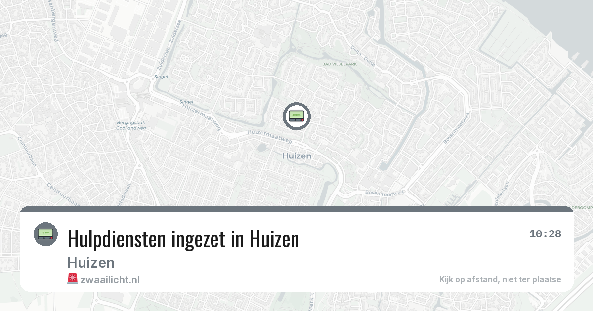 Hulpdiensten ingezet in Huizen — 22 apr 2026 | 🚨 Zwaailicht.nl