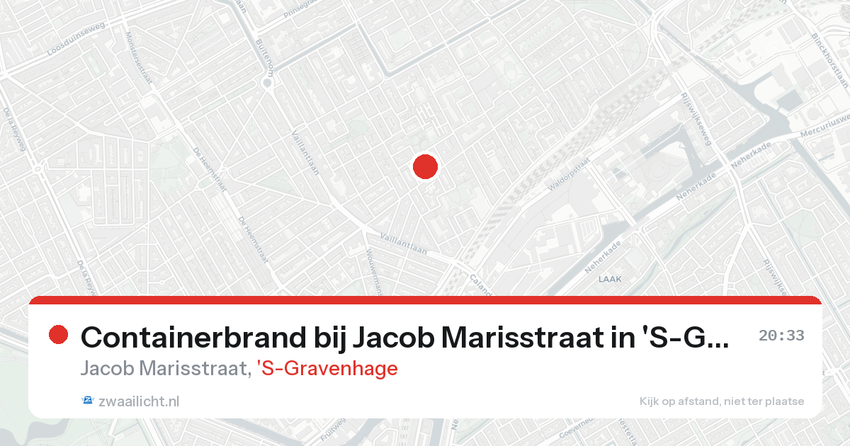 Containerbrand bij Jacob Marisstraat in 'S-Gravenhage — 23 aug 2026
