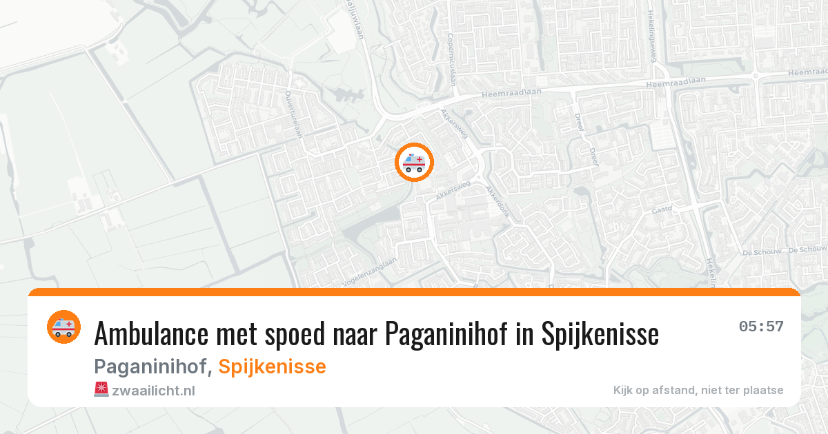 Ambulance met spoed naar Paganinihof in Spijkenisse — 8 mei 2026