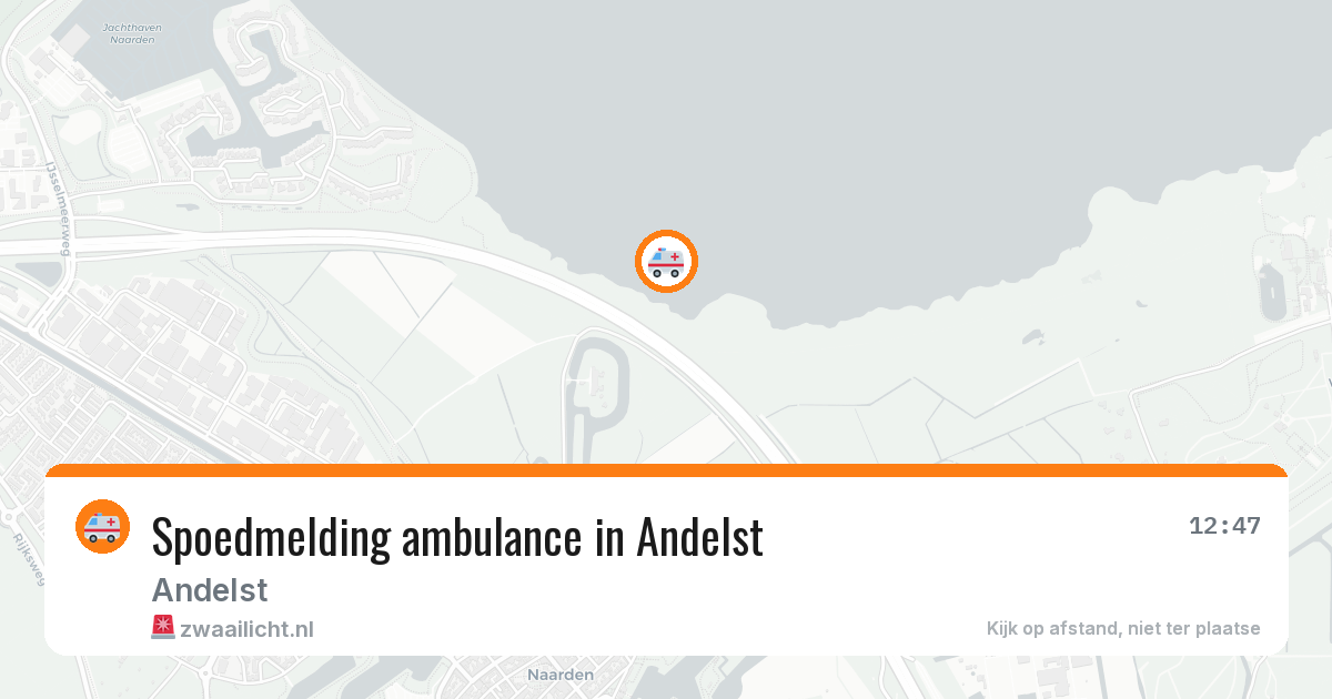 Spoedmelding ambulance in Andelst — 11 aug 2026