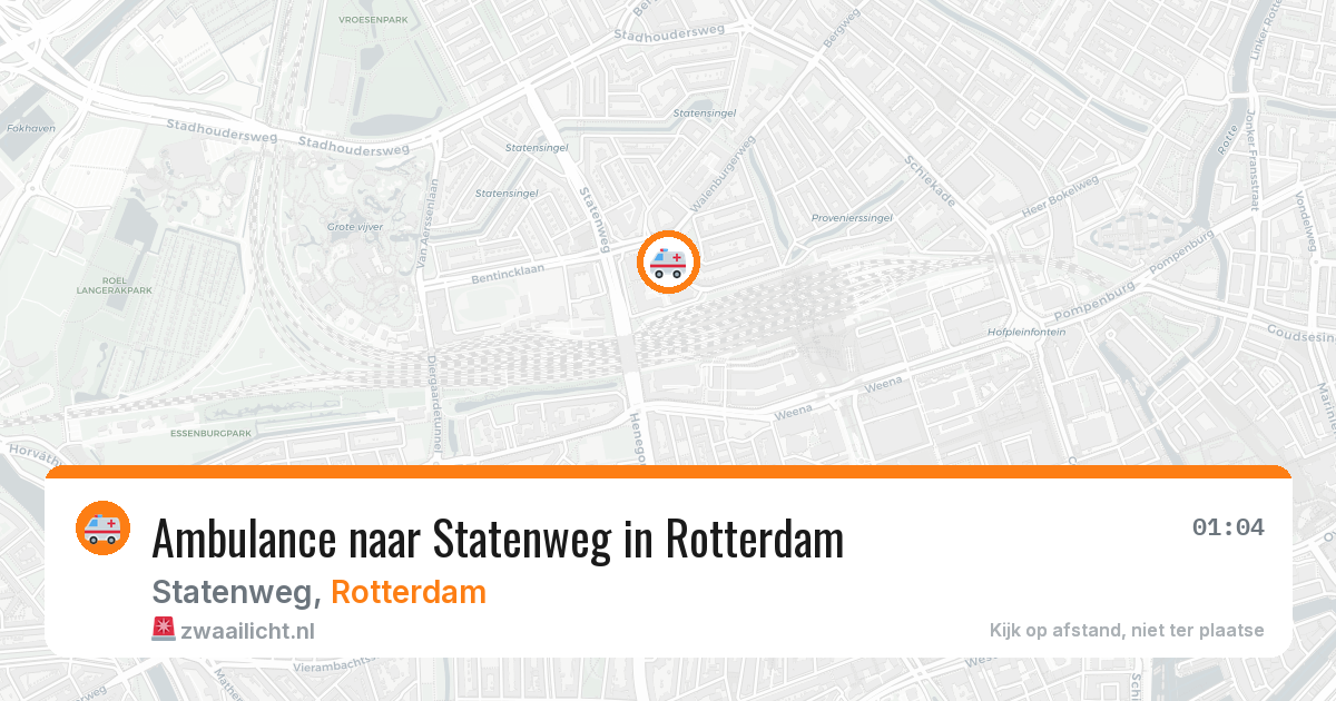 Ambulance naar Statenweg in Rotterdam — 3 aug 2026