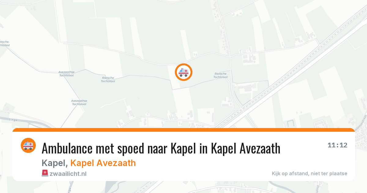 Ambulance met spoed naar Kapel in Kapel Avezaath — 29 mrt 2026