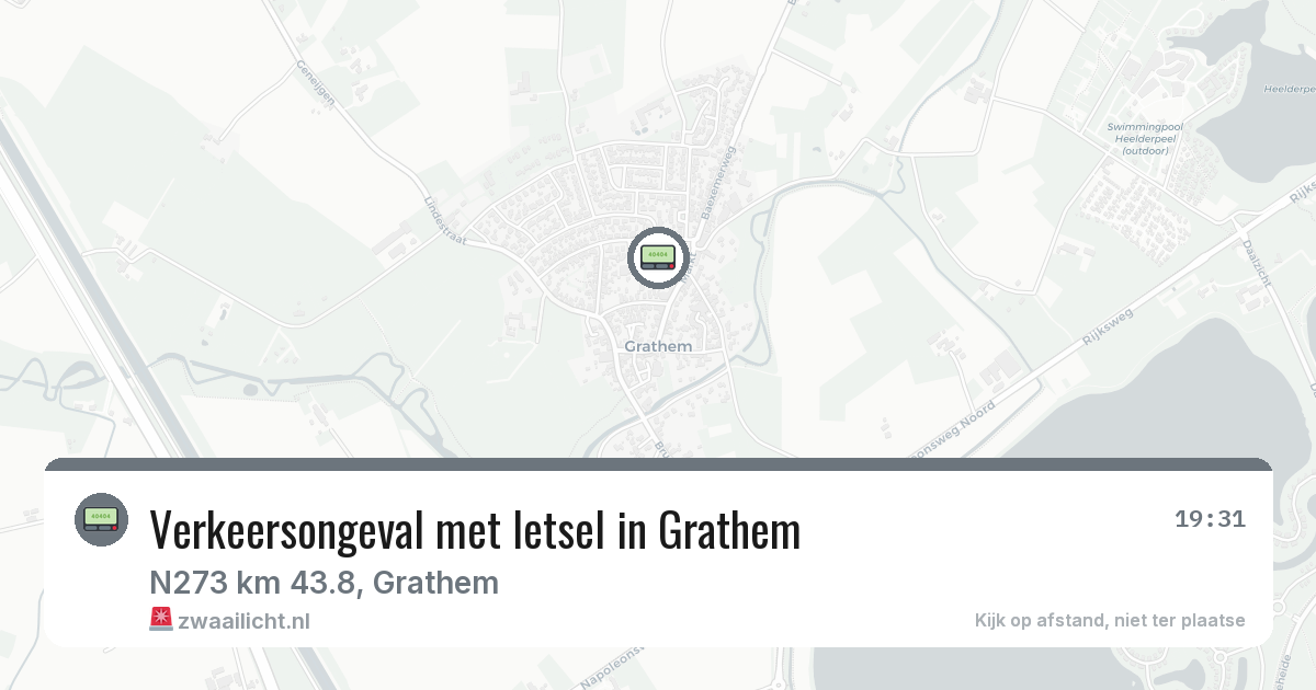 Verkeersongeval met letsel in Grathem — 21 jul 2026