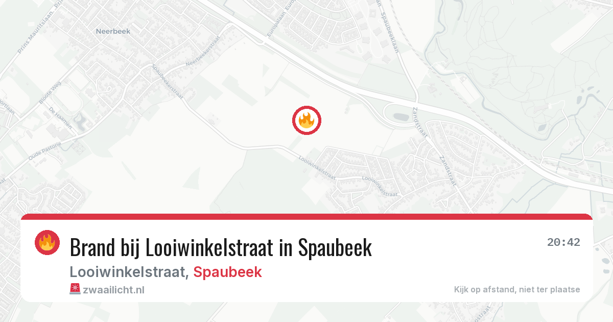 Brand bij Looiwinkelstraat in Spaubeek — 15 feb 2026
