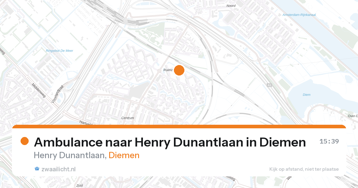 Ambulance naar Henry Dunantlaan in Diemen — 23 jun 2026